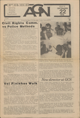 Arizona Gay News, Vol. 3, Number 38, (September 22nd, 1978)
