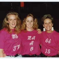 Three women posing
